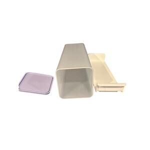 Vintage Tupperware Velveeta Cheese Container with insert and lilac lid